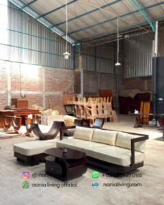 side Flexible Corner Guest Sofa Set With A Round Table