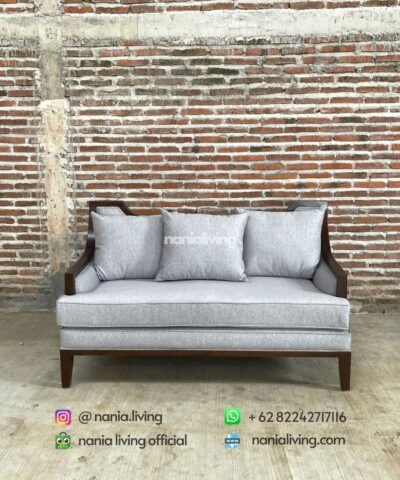 Modern 3-seater Teak Guest Sofa