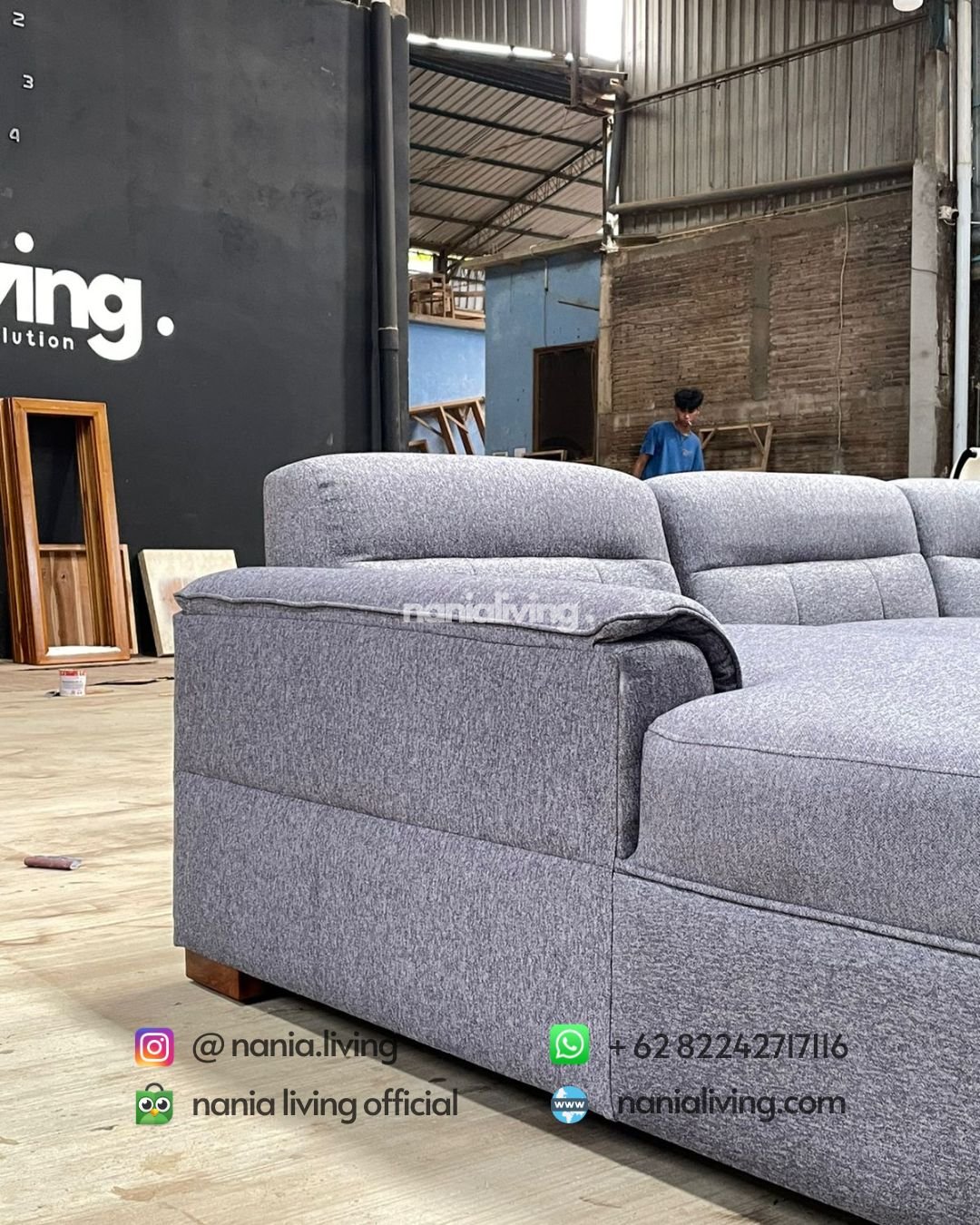 Modern Blue Corner Sofa (2) side Modern Blue Corner Sofa