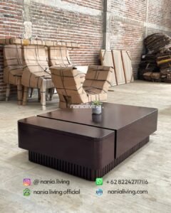 side Modern Low Teak Coffee Table