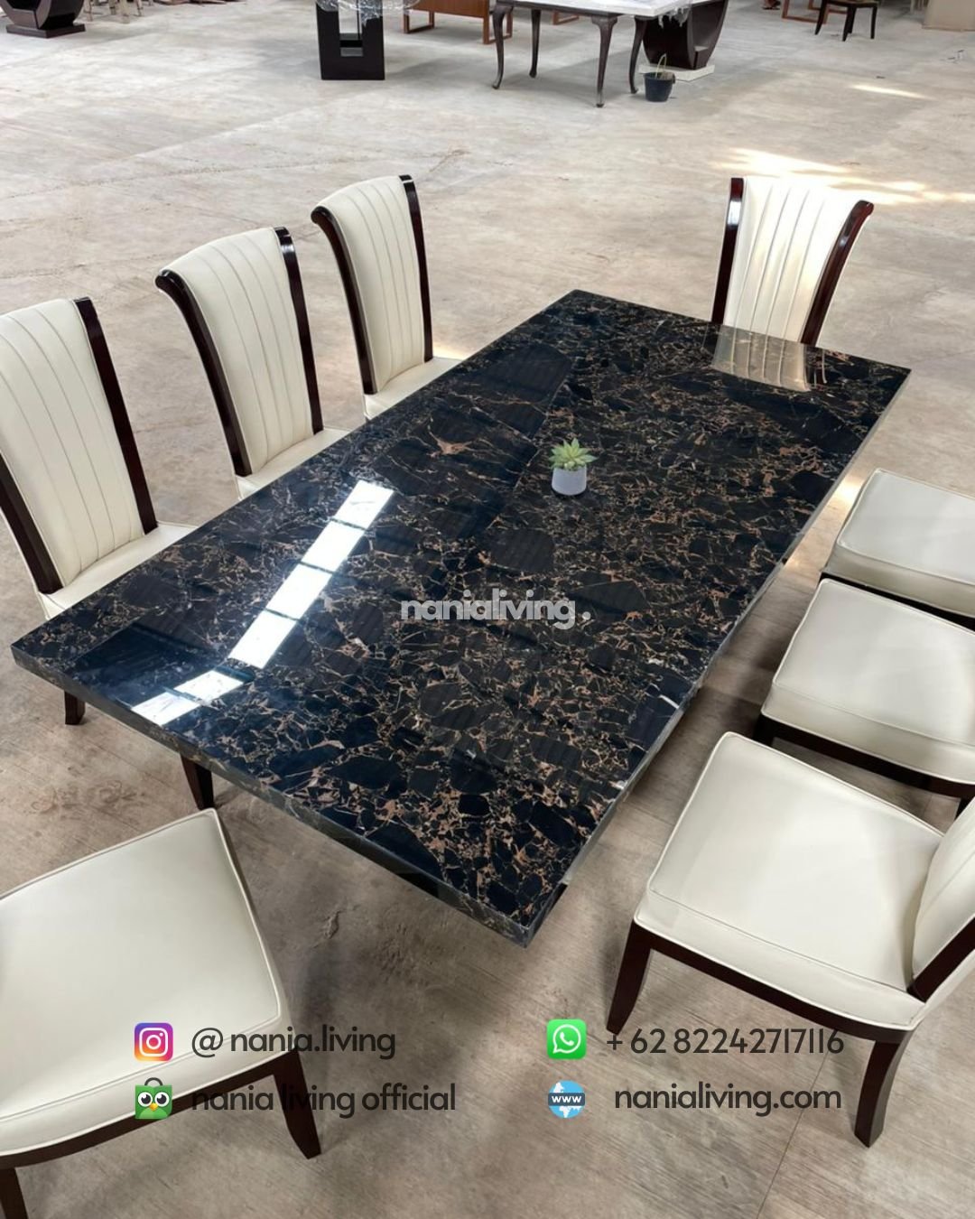 Portoro Gold Black Dining Table With 6 Chairs (3) top Portoro Gold Black Dining Table With 6 Chairs