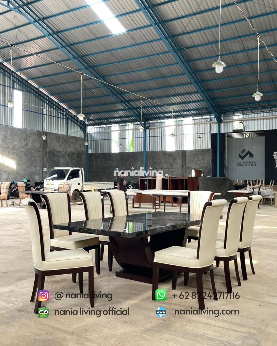 Portoro Gold Black Dining Table With 6 Chairs (4) side Portoro Gold Black Dining Table With 6 Chairs