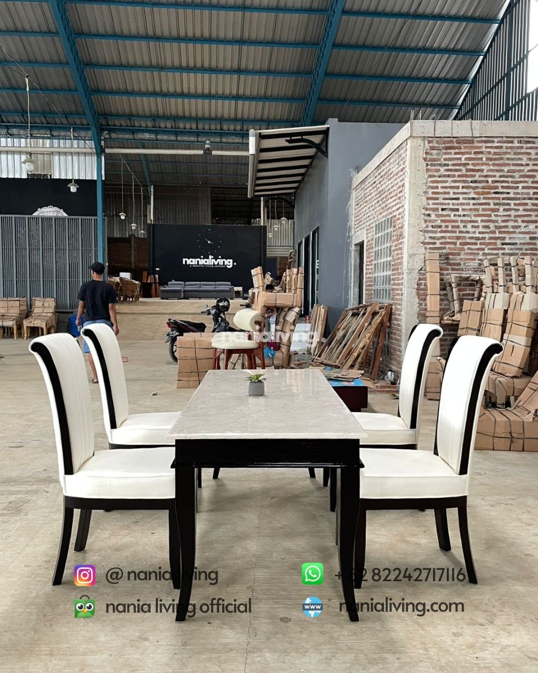 Simple Marble Dining Table With 4 Chairs (2) Simple Marble Dining Table With 4 Chairs