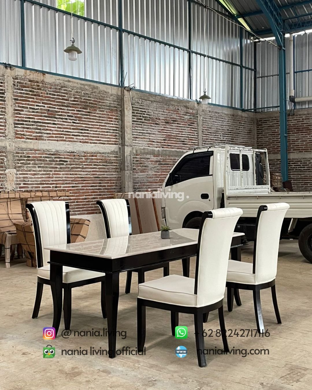 Simple Marble Dining Table With 4 Chairs (3) side Simple Marble Dining Table With 4 Chairs