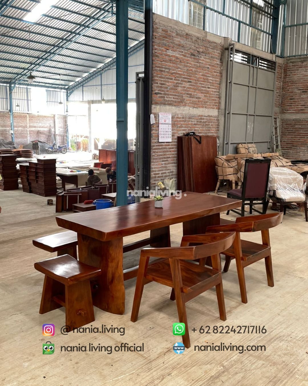 Solid Teak Dining Table Teak Benches And Chairs (2) Solid Teak Dining Table Teak Benches And Chairs