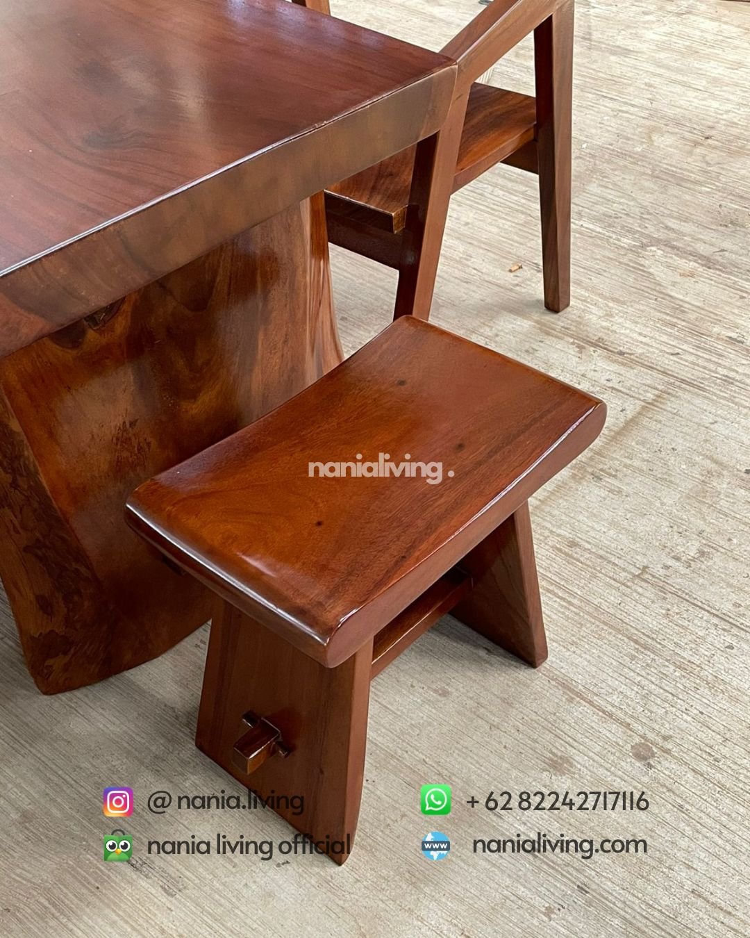 Solid Teak Dining Table Teak Benches And Chairs (3)