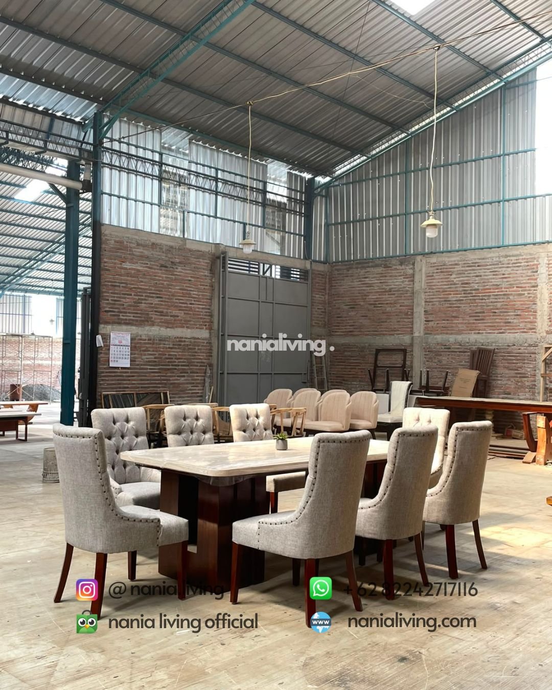Stella Marble Dining Table With 8 Luxurious Chairs (5) detail Stella Marble Dining Table With 8 Luxurious Chairs