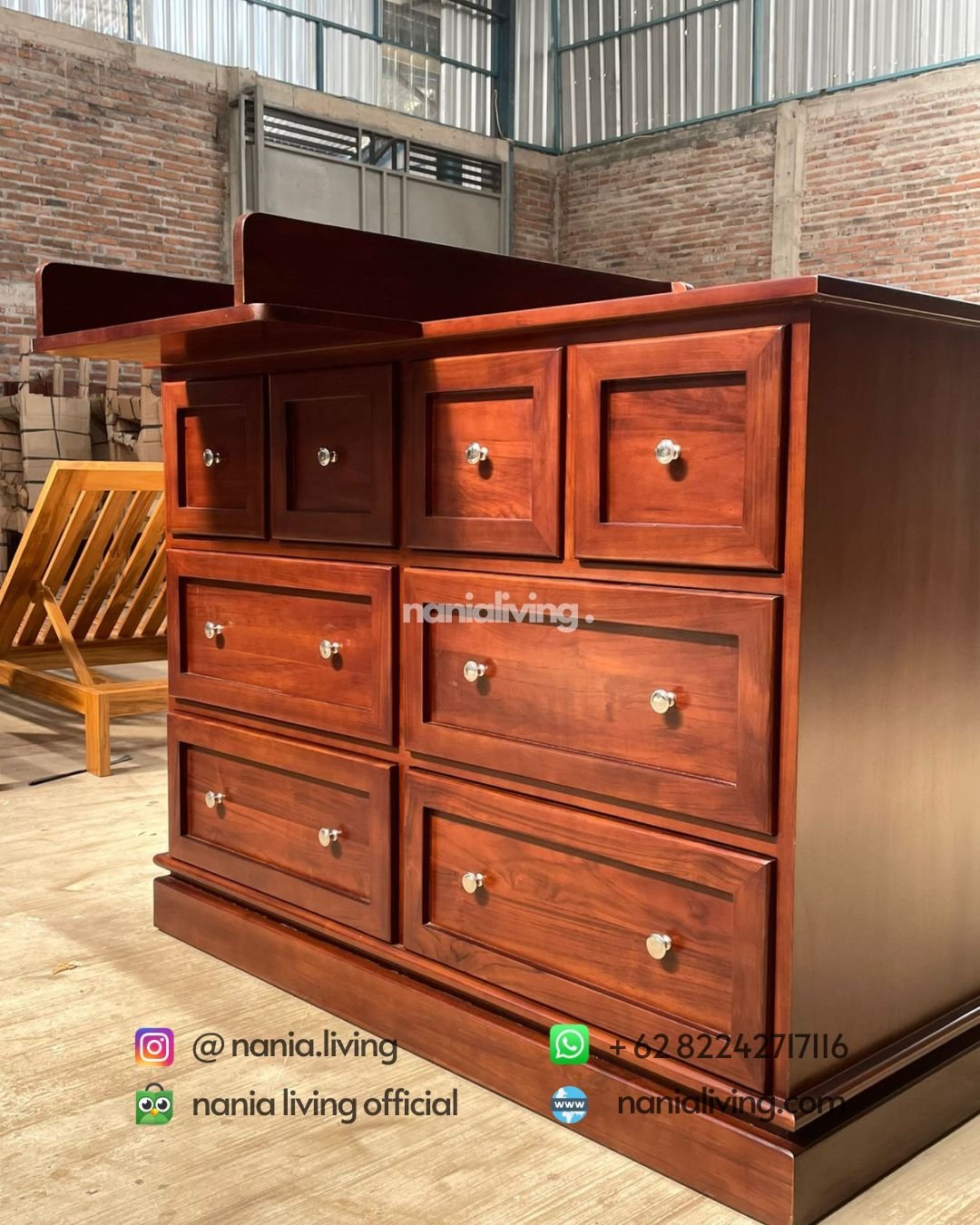 Teak Baby Changing Table