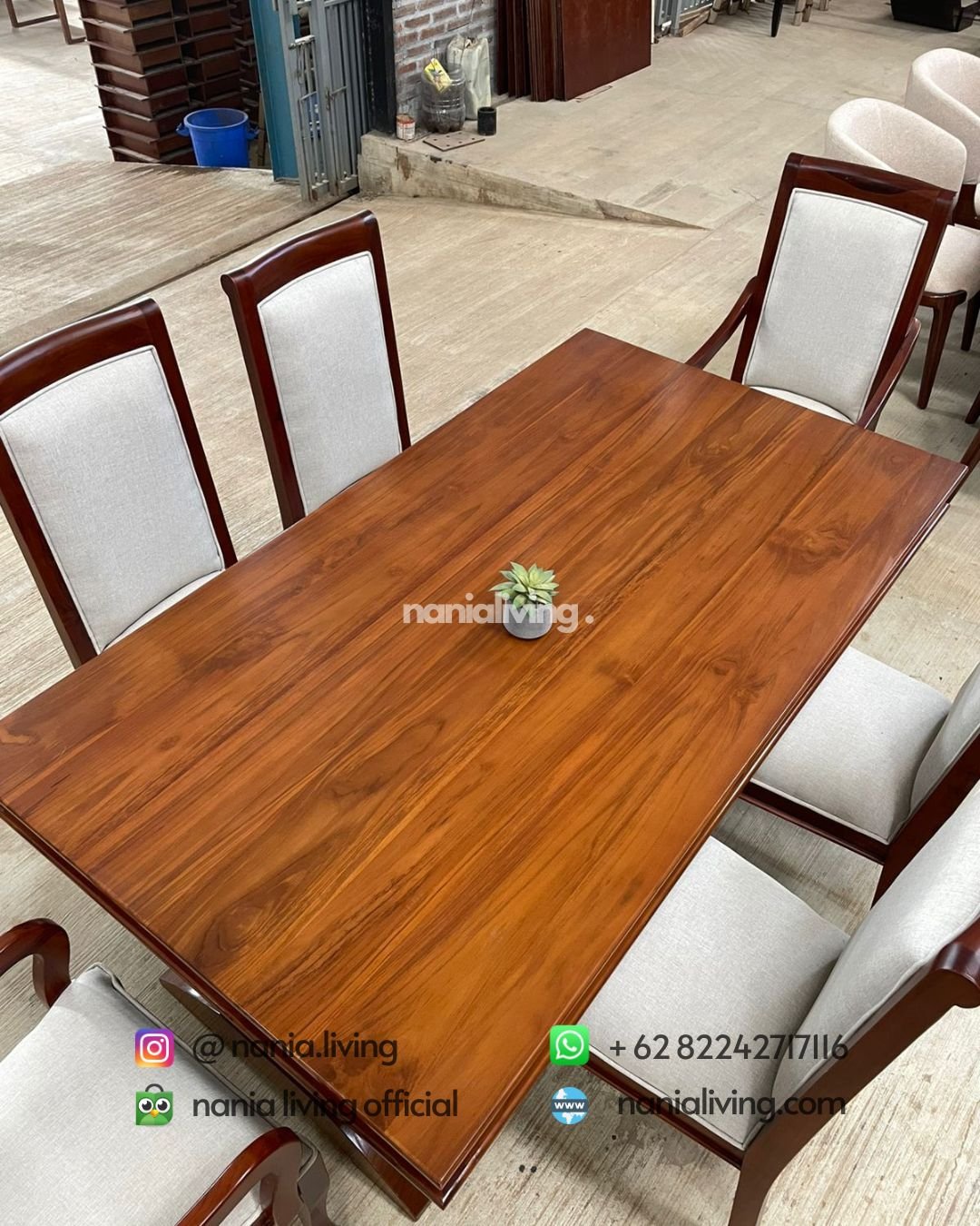 Teak Dining Table With 6 Armchairs (3) top Teak Dining Table With 6 Armchairs