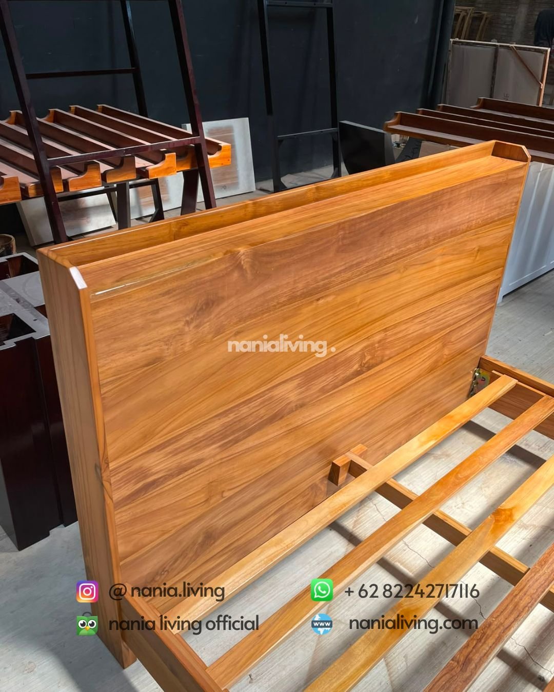 Simple Minimalist Teak Bed (2)