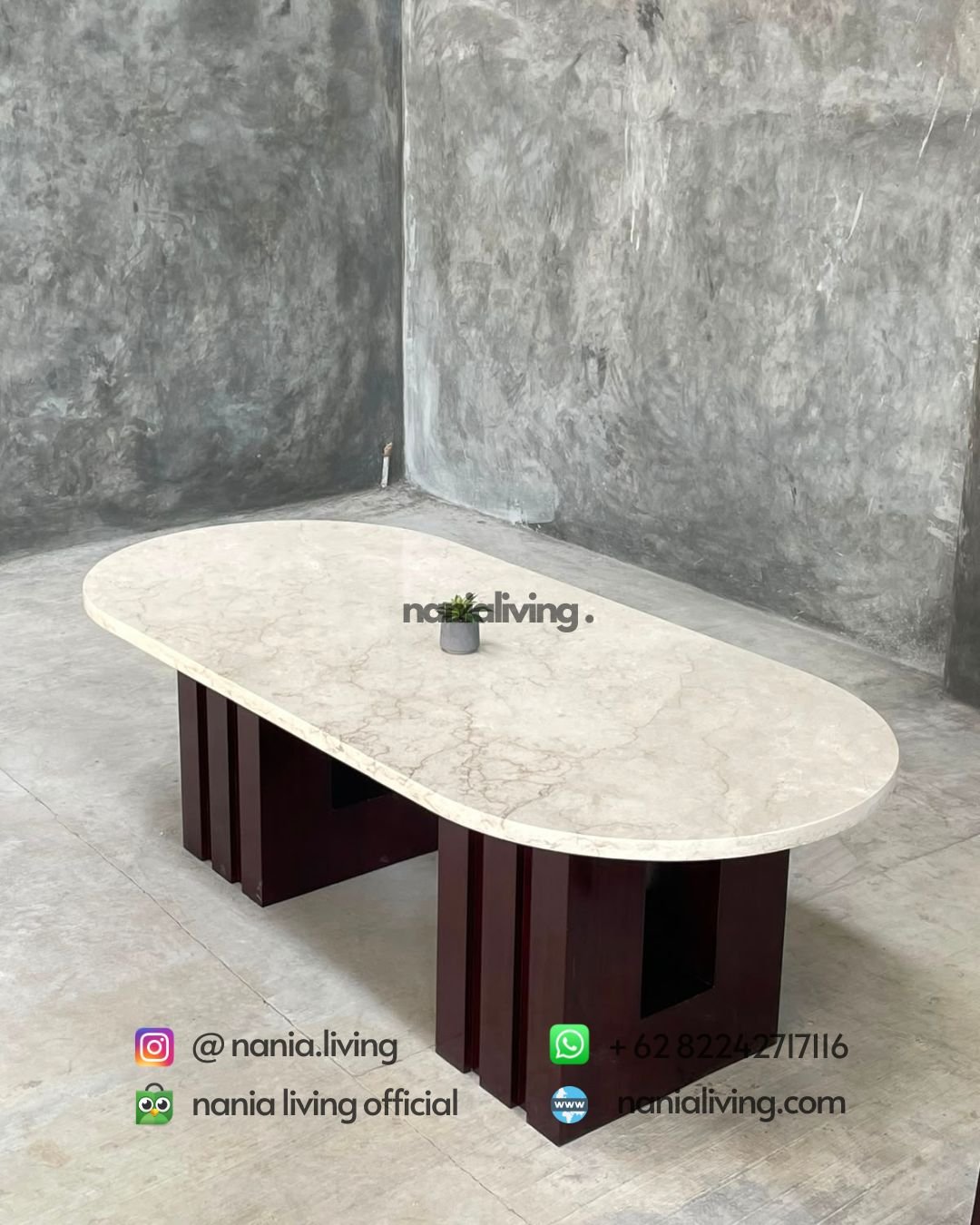 Stella Oval Marble Dining Table (1)