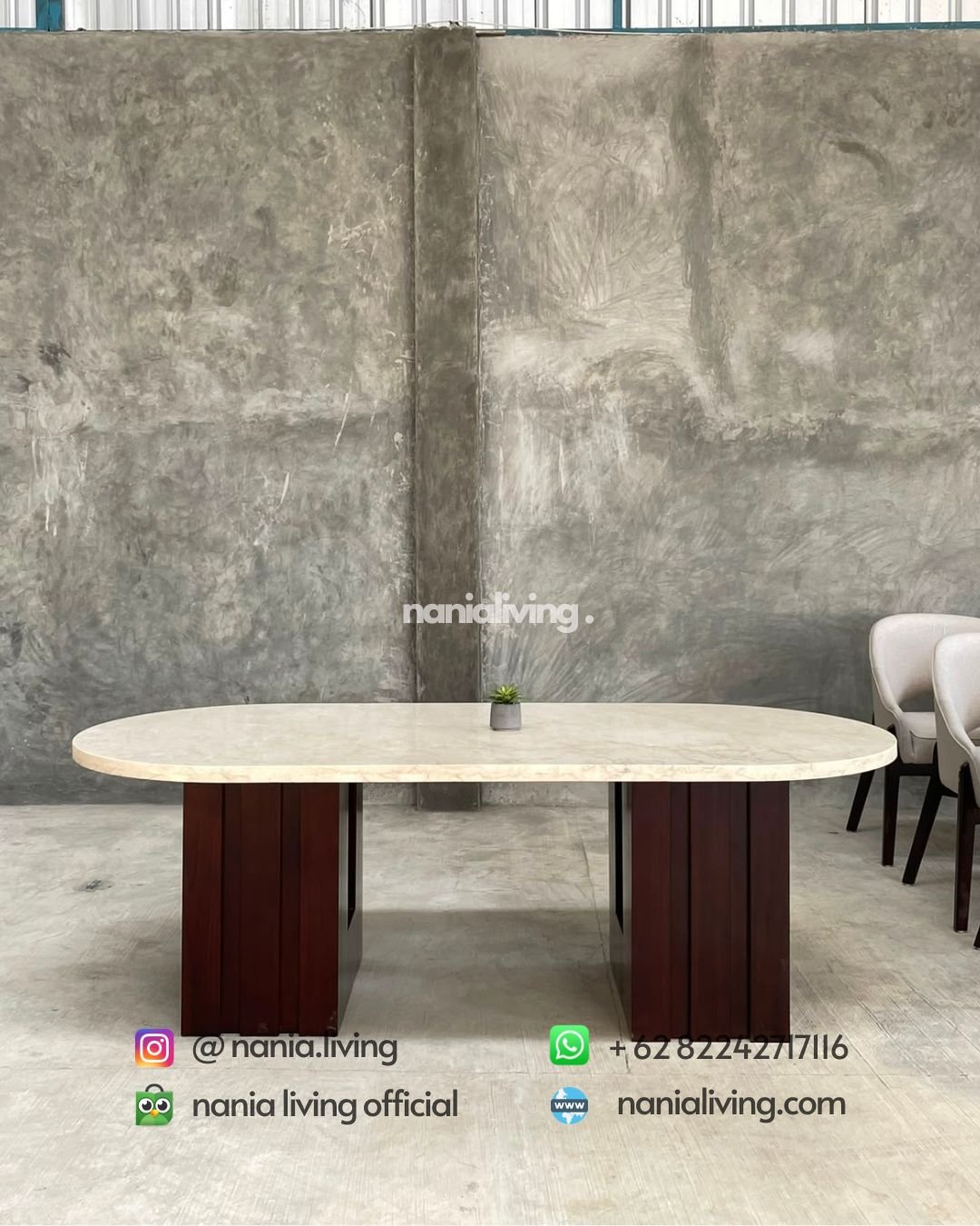 Stella Oval Marble Dining Table (5)