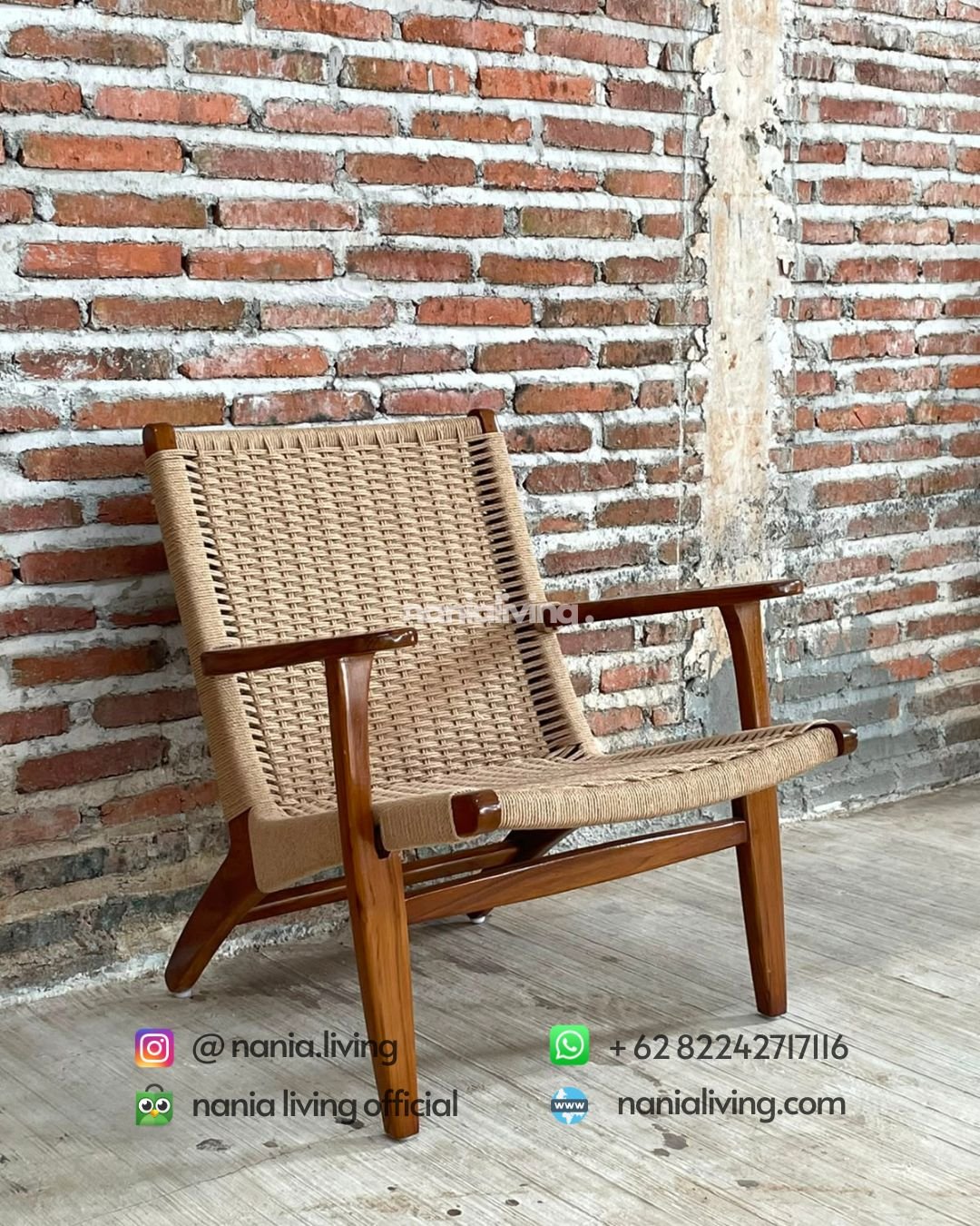 Teak Rope-weave Lounge Chair (1)