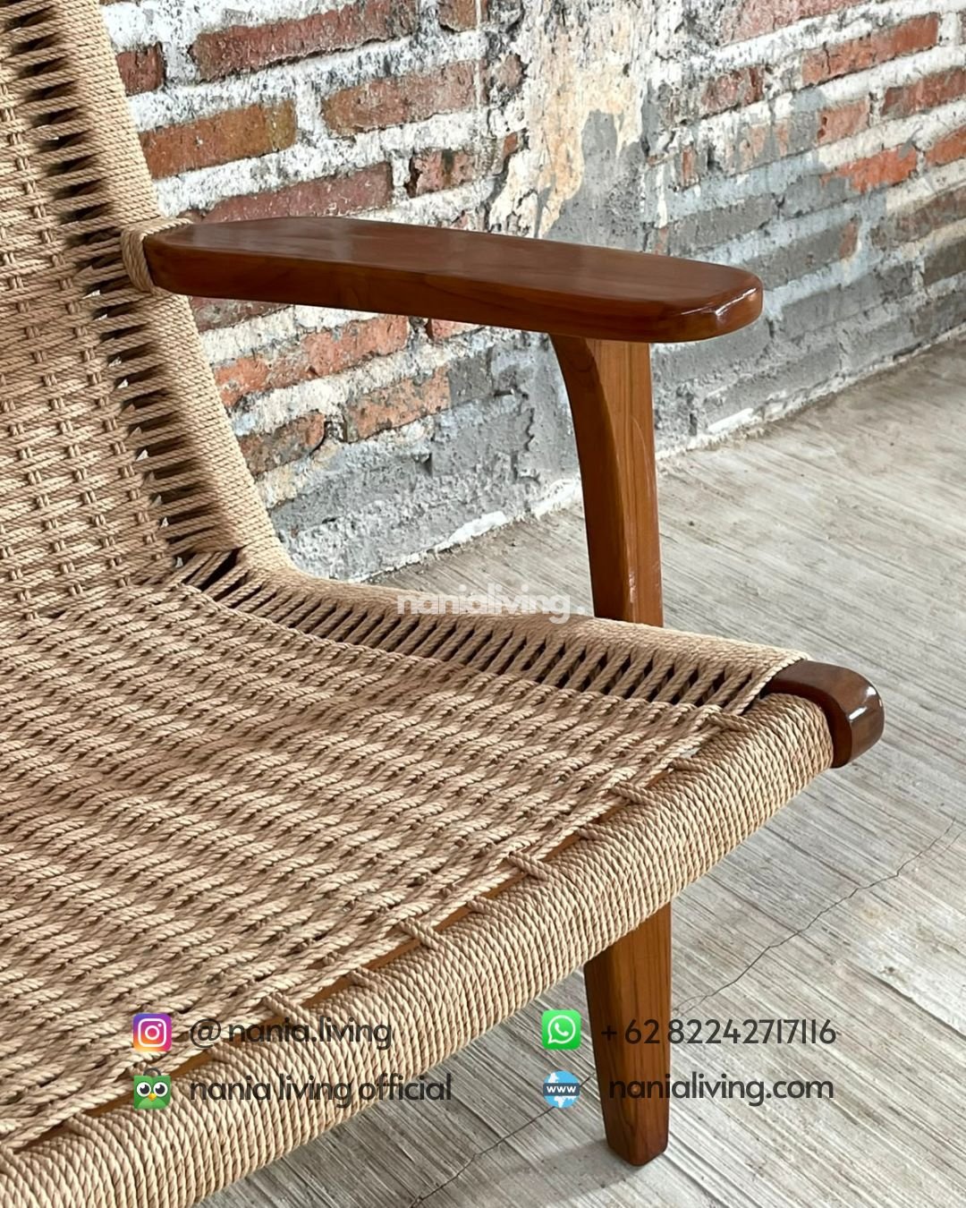Teak Rope-weave Lounge Chair (3)