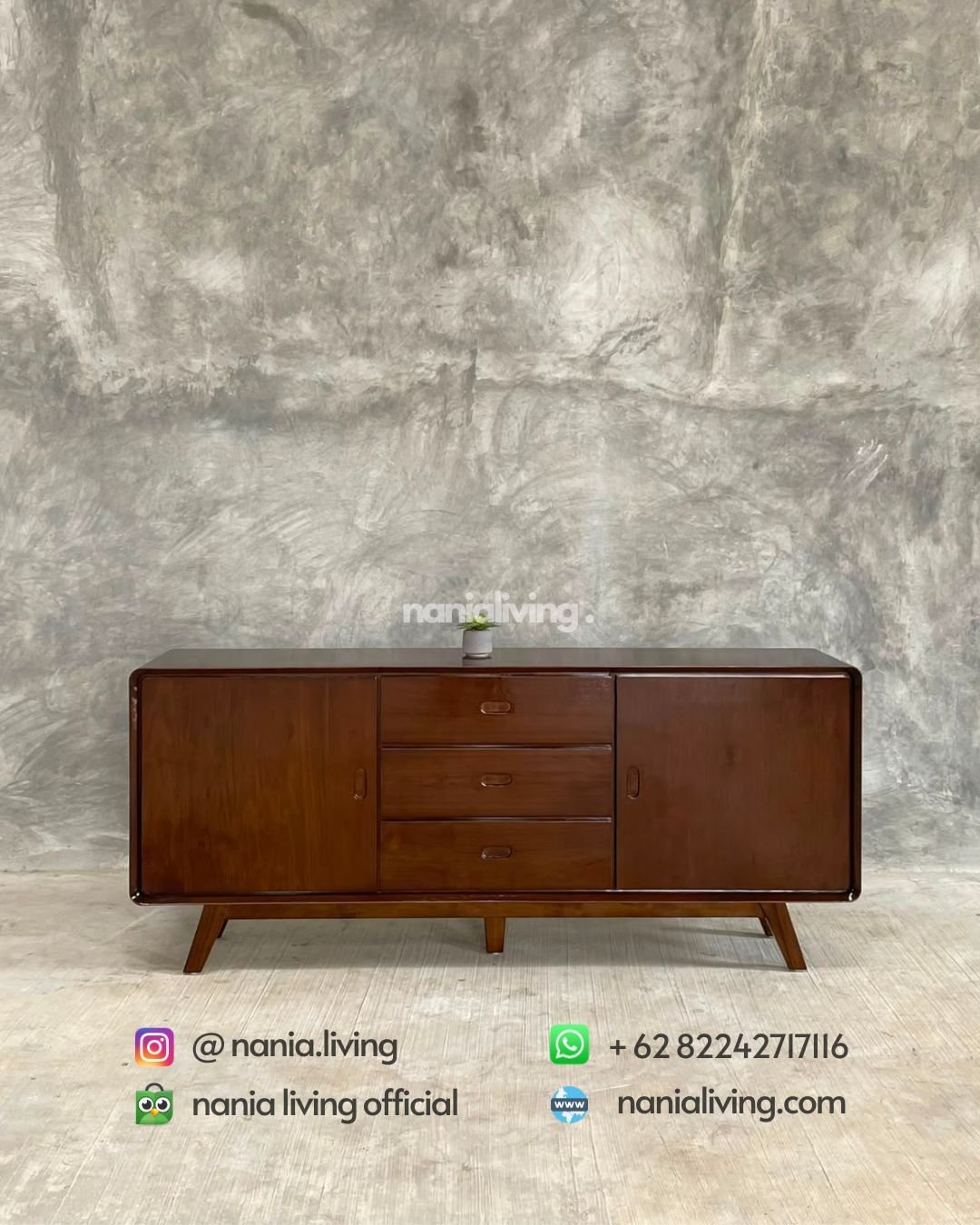Retro Minimalist Wooden Sideboard (1)