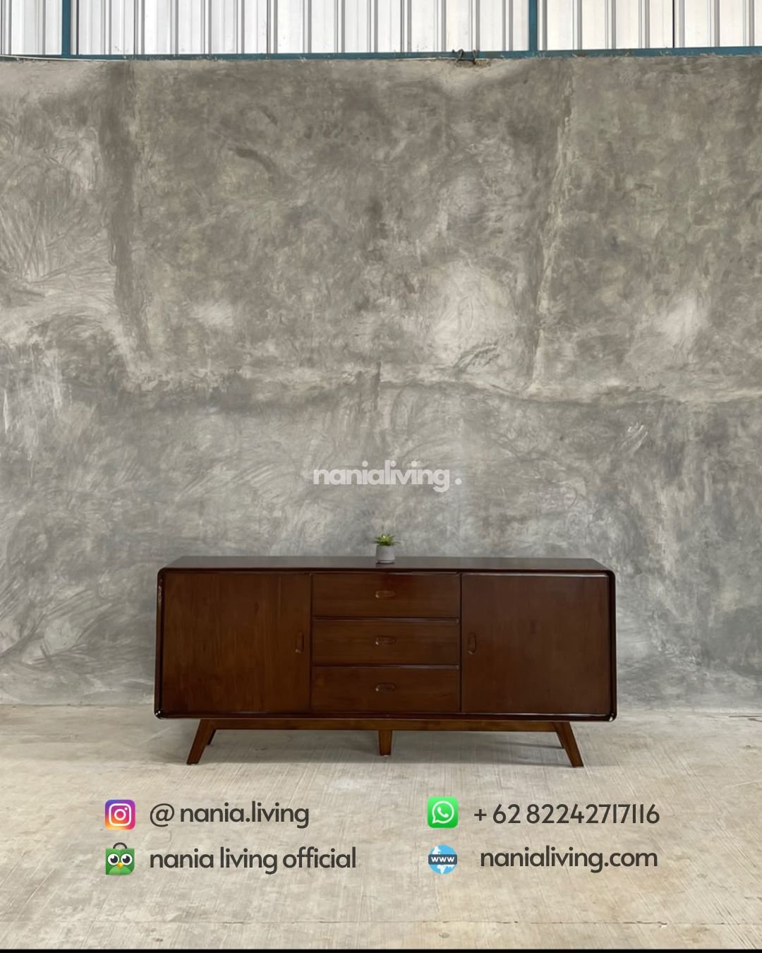 Retro Minimalist Wooden Sideboard (2)