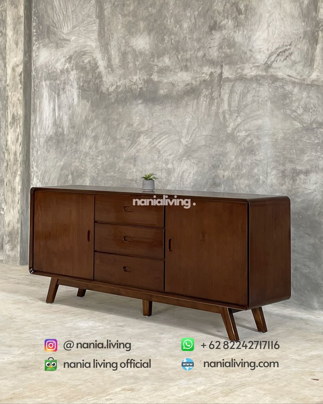 Retro Minimalist Wooden Sideboard (5)