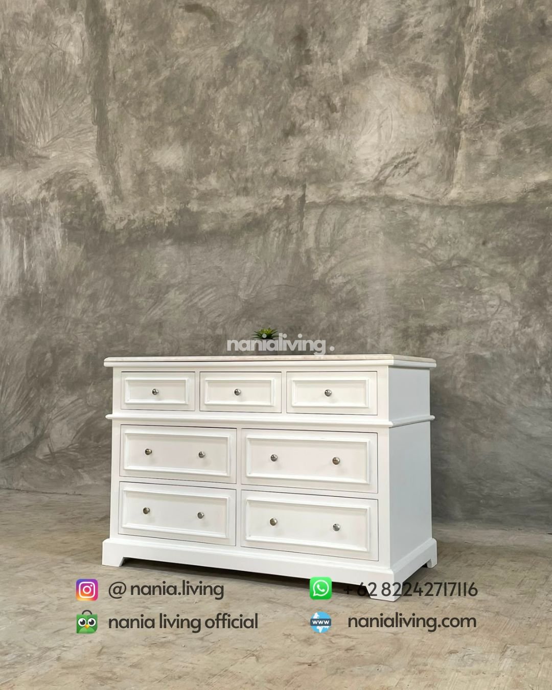 White Credenza with Marble Top (3)