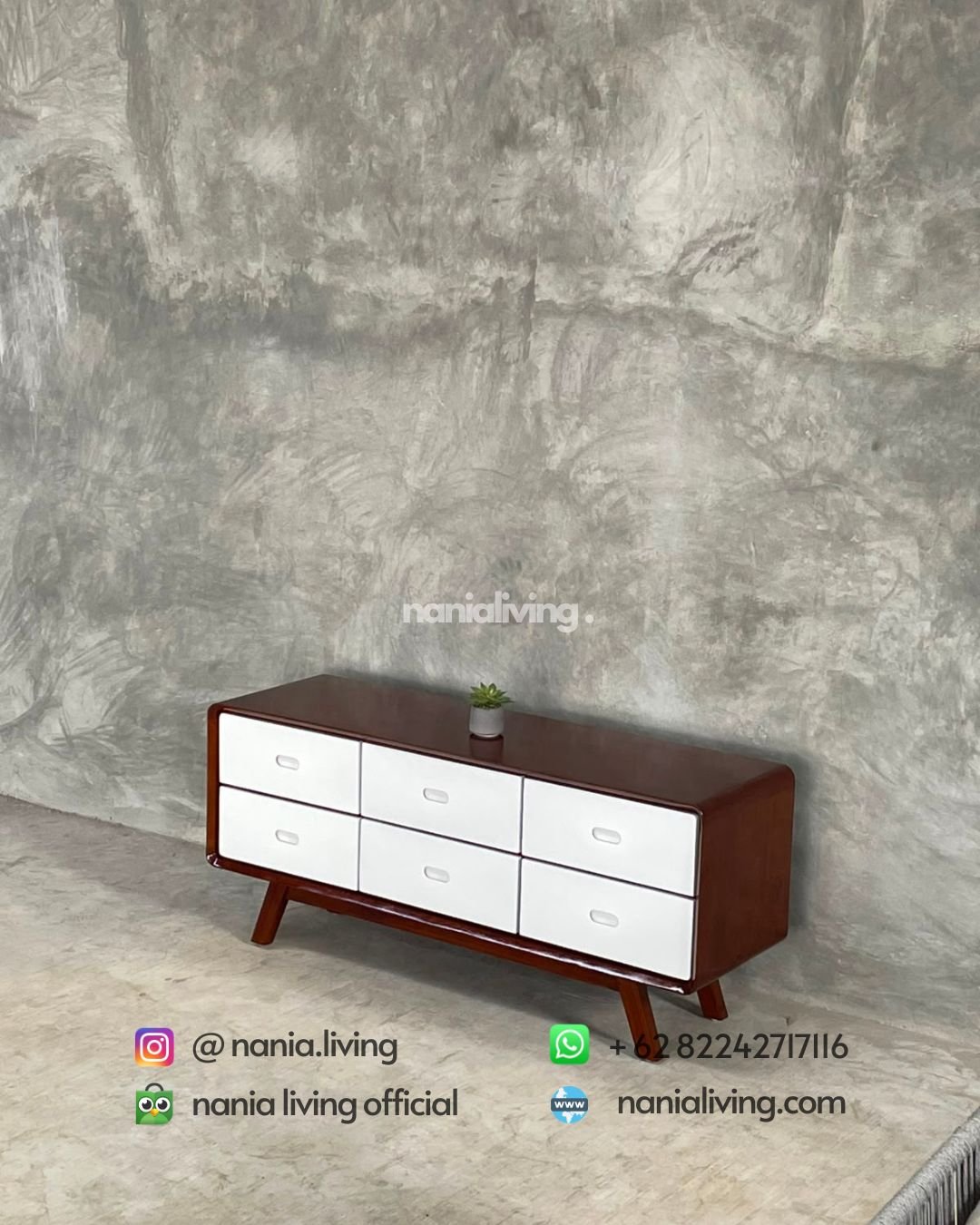 minimalist retro teak TV stand (1)