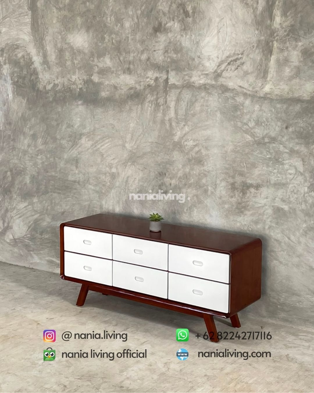 minimalist retro teak TV stand (2)