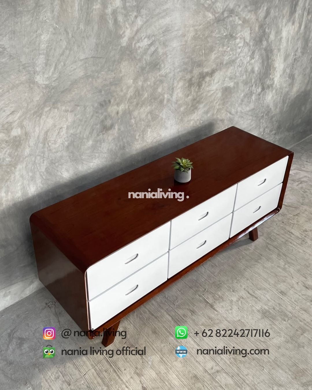minimalist retro teak TV stand (4)
