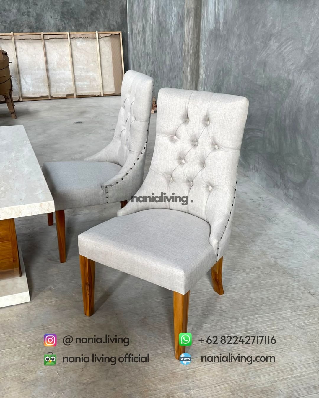 small marble dining table set with 4 dining chairs (2)