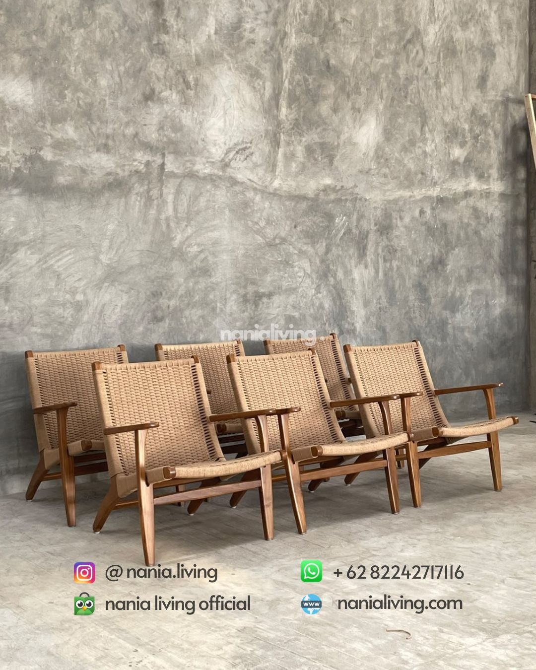 teak rattan lounge chair with rope strappingClick to apply (2)