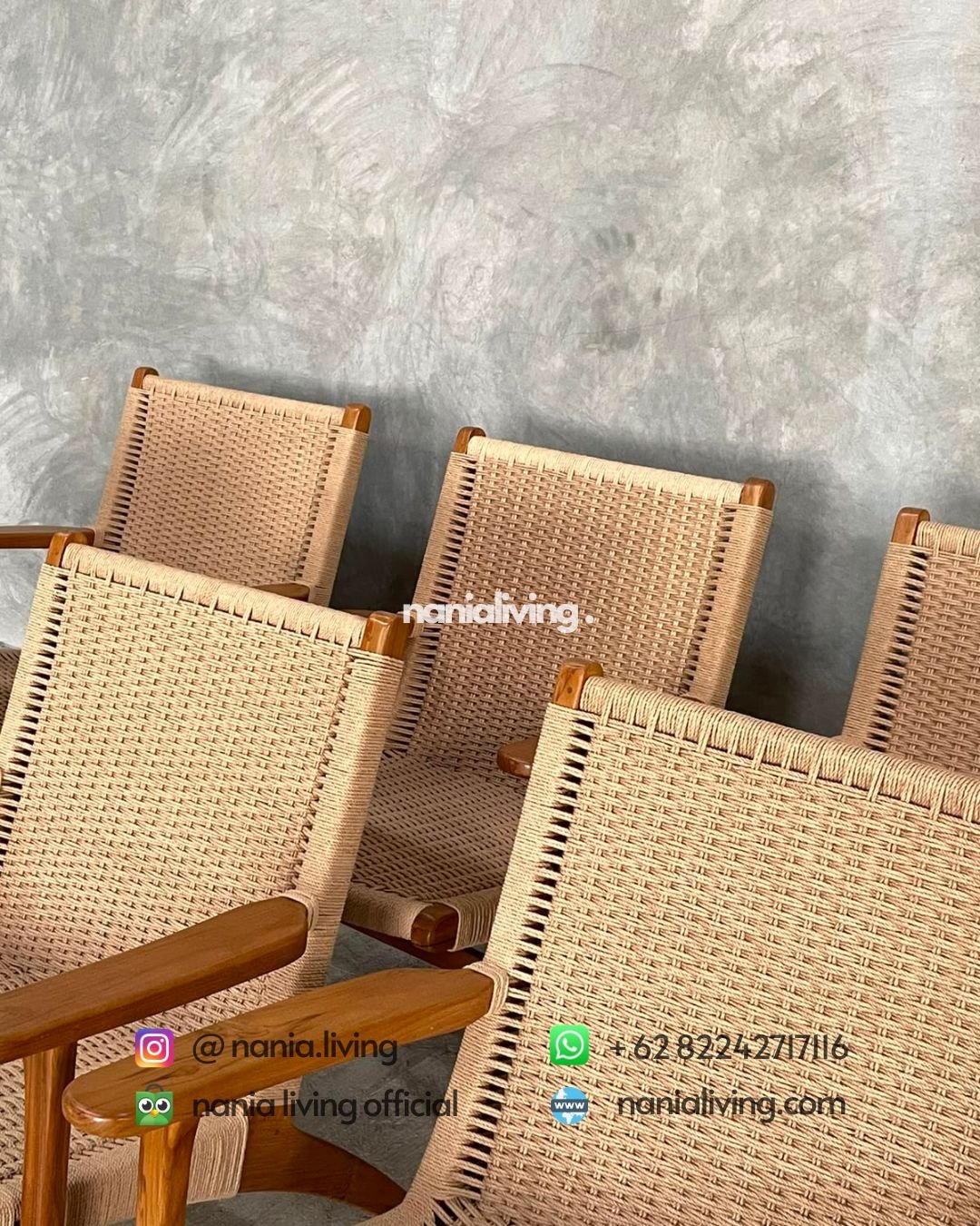 teak rattan lounge chair with rope strappingClick to apply (7)