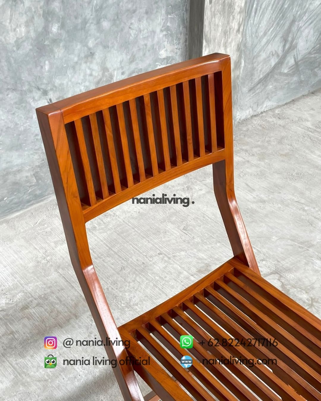 Custom-made Outdoor Teak Garden Chairs (4)
