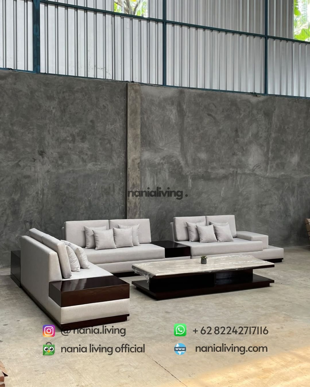 Luxury Modern Corner Sofa With A Marble Top (2)