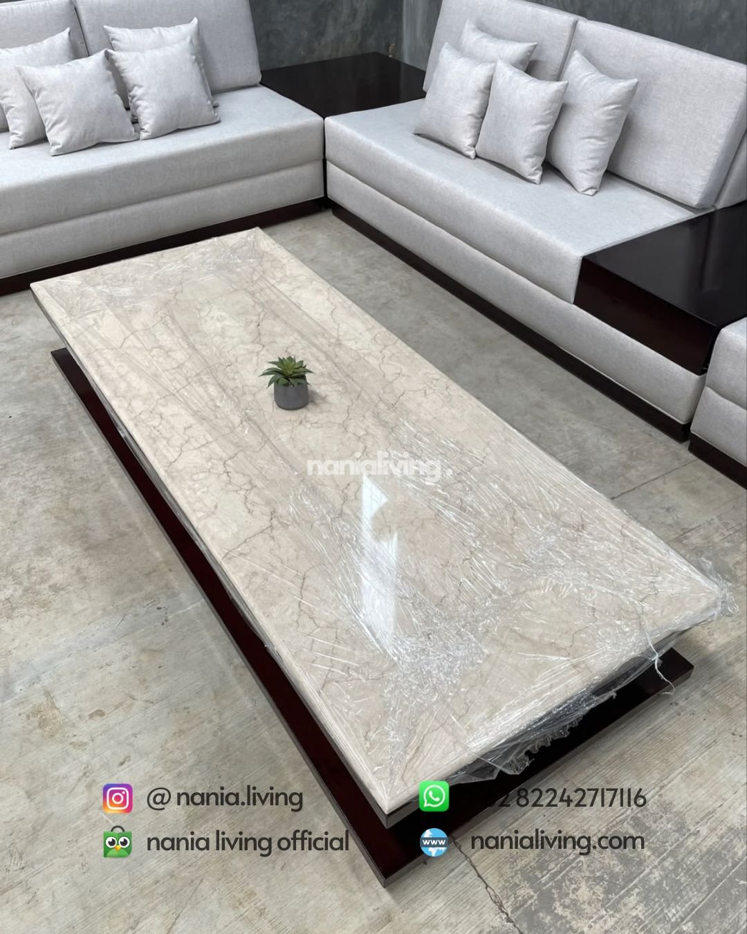 Luxury Modern Corner Sofa With A Marble Top (3)