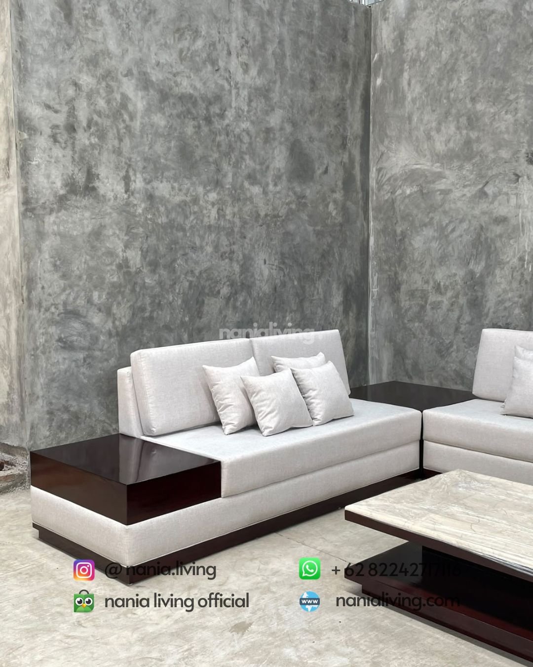 Luxury Modern Corner Sofa With A Marble Top (8)