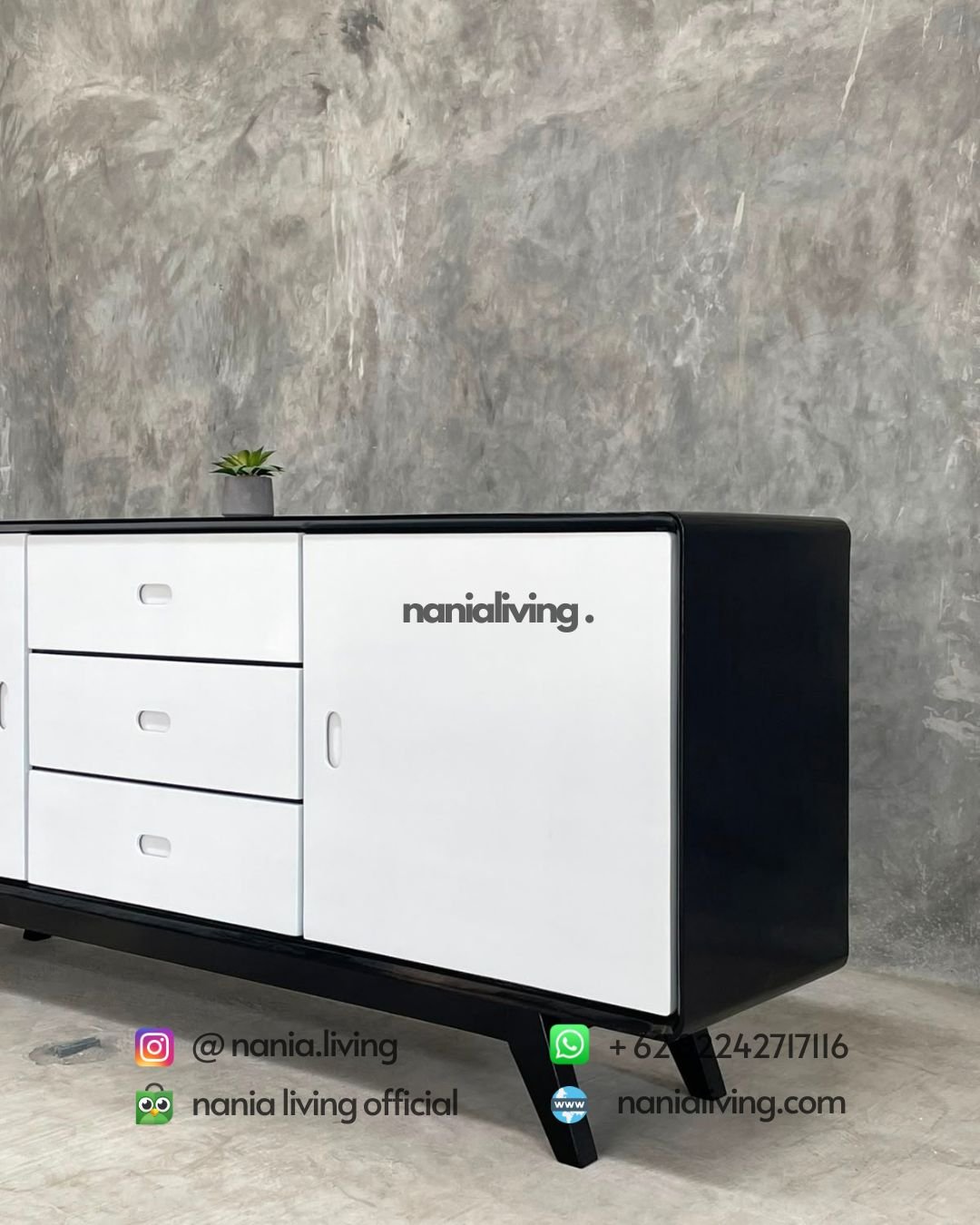 Minimalist Retro Teak Tv Cabinet With 4 Drawers (5)