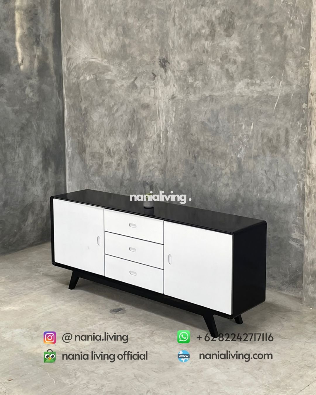 Minimalist Retro Teak Tv Cabinet With 4 Drawers (7)