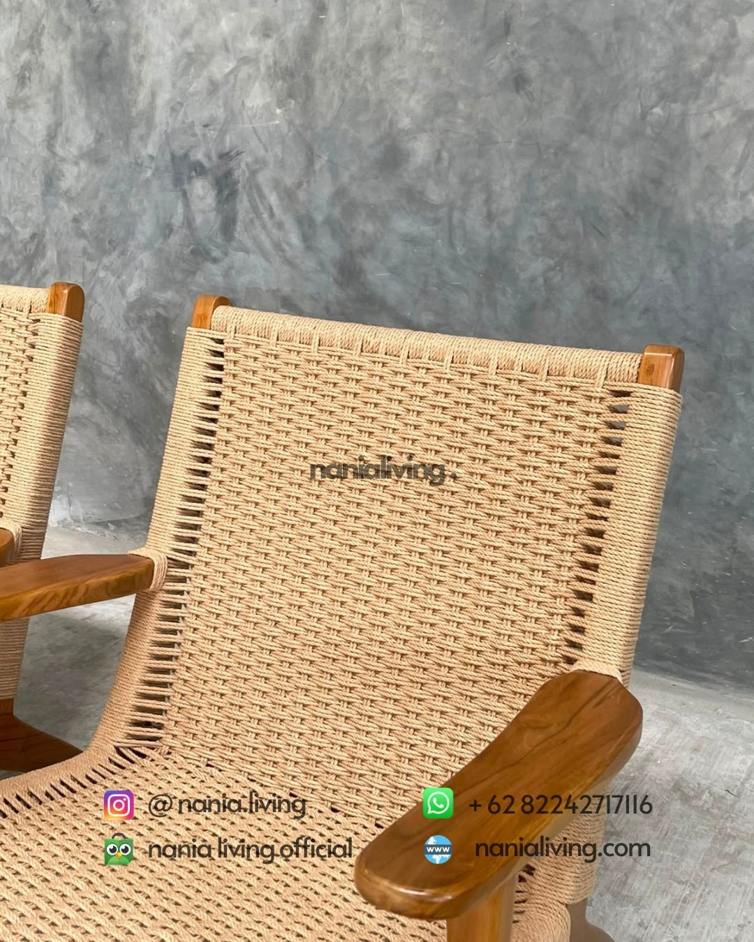Outdoor Teak Rope Patio Chair (2)