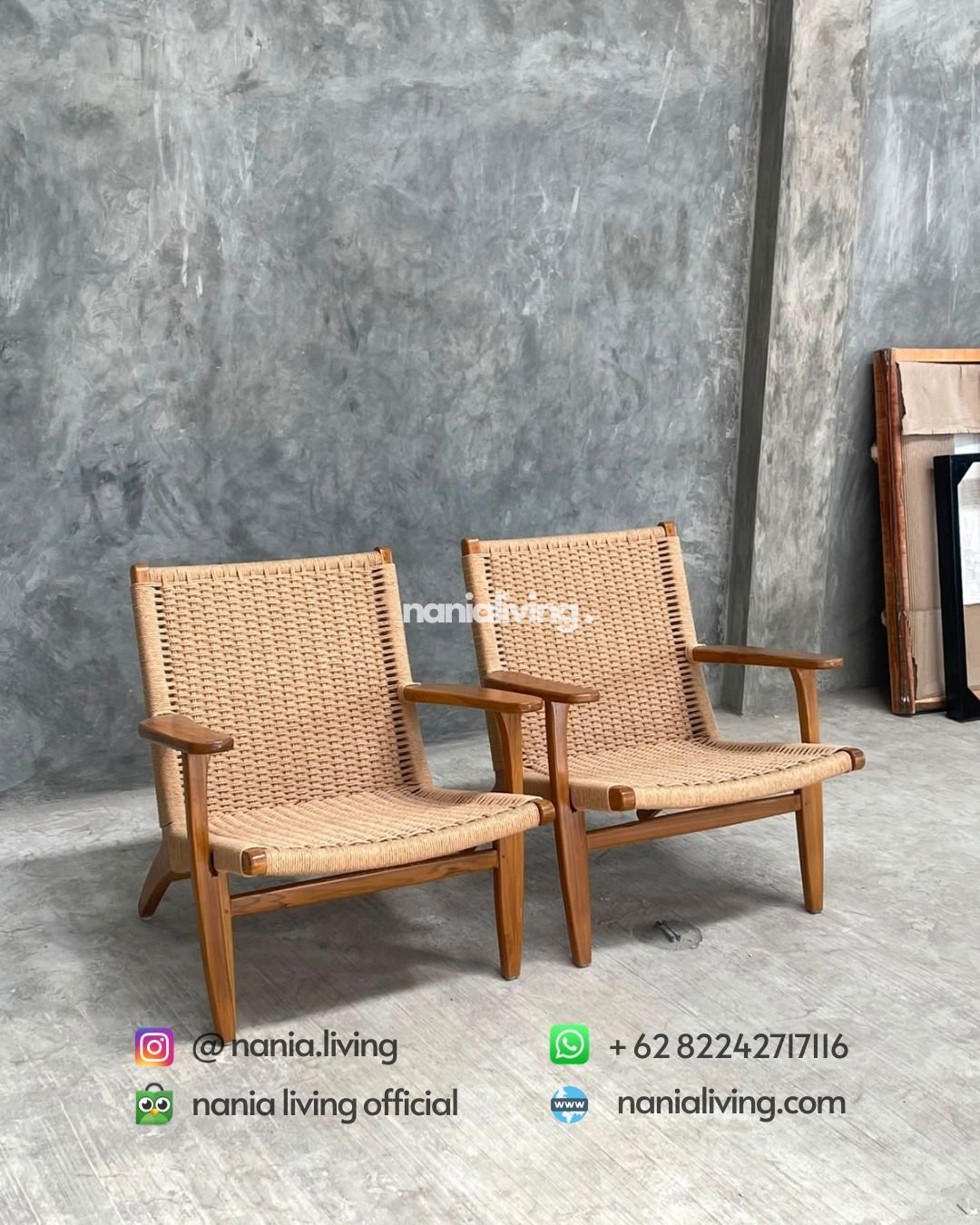 Outdoor Teak Rope Patio Chair (4)