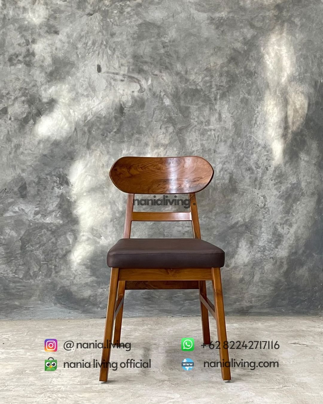 Teak Cafe Chairs With Padding (2)