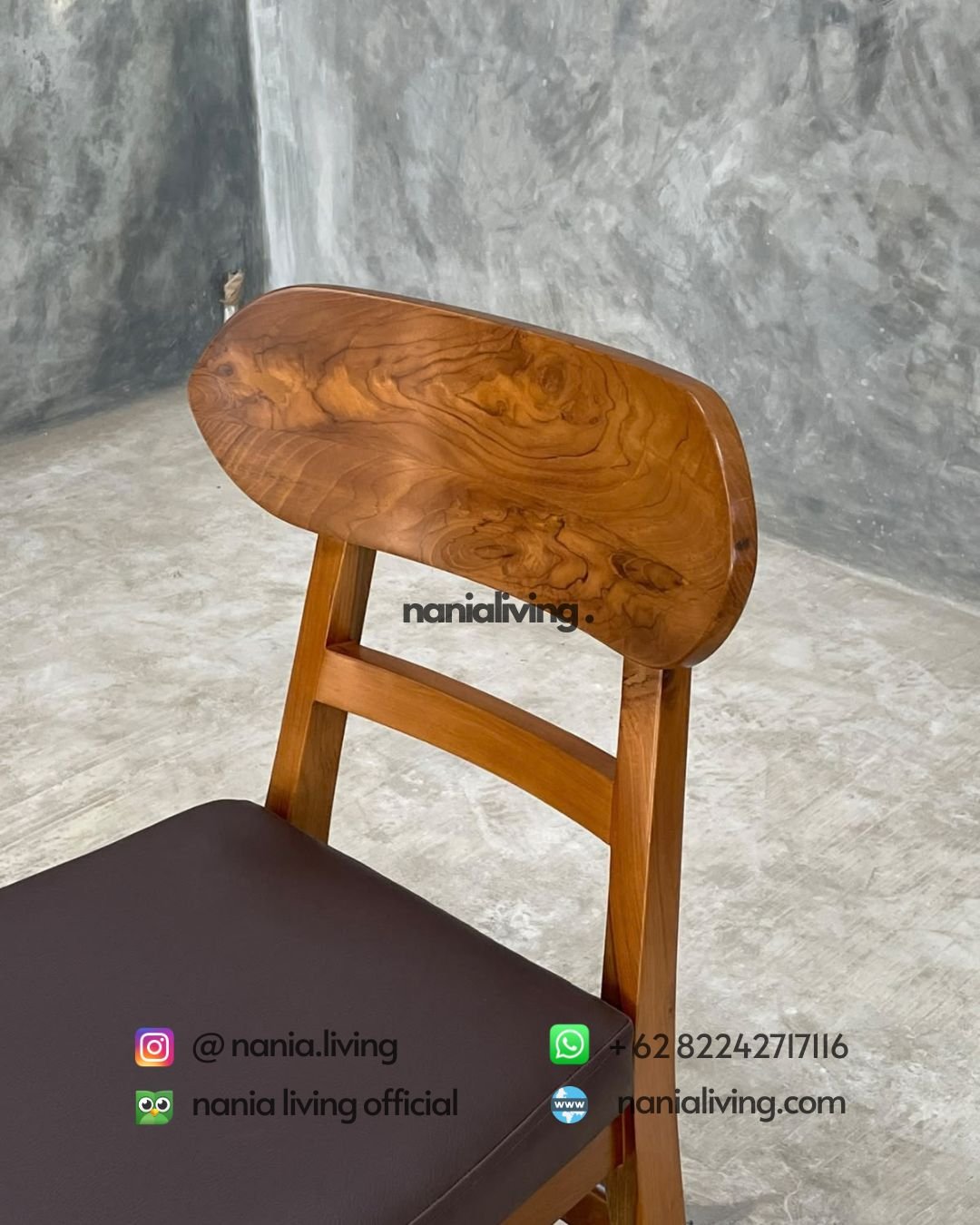 Teak Cafe Chairs With Padding (4)