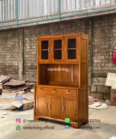 Minimalist Teak Kitchen Cupboards