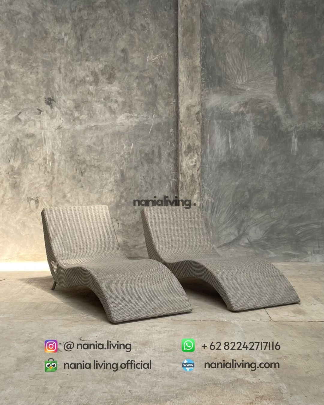 Full Synthetic Rattan Lounger With A Steel Frame (1)