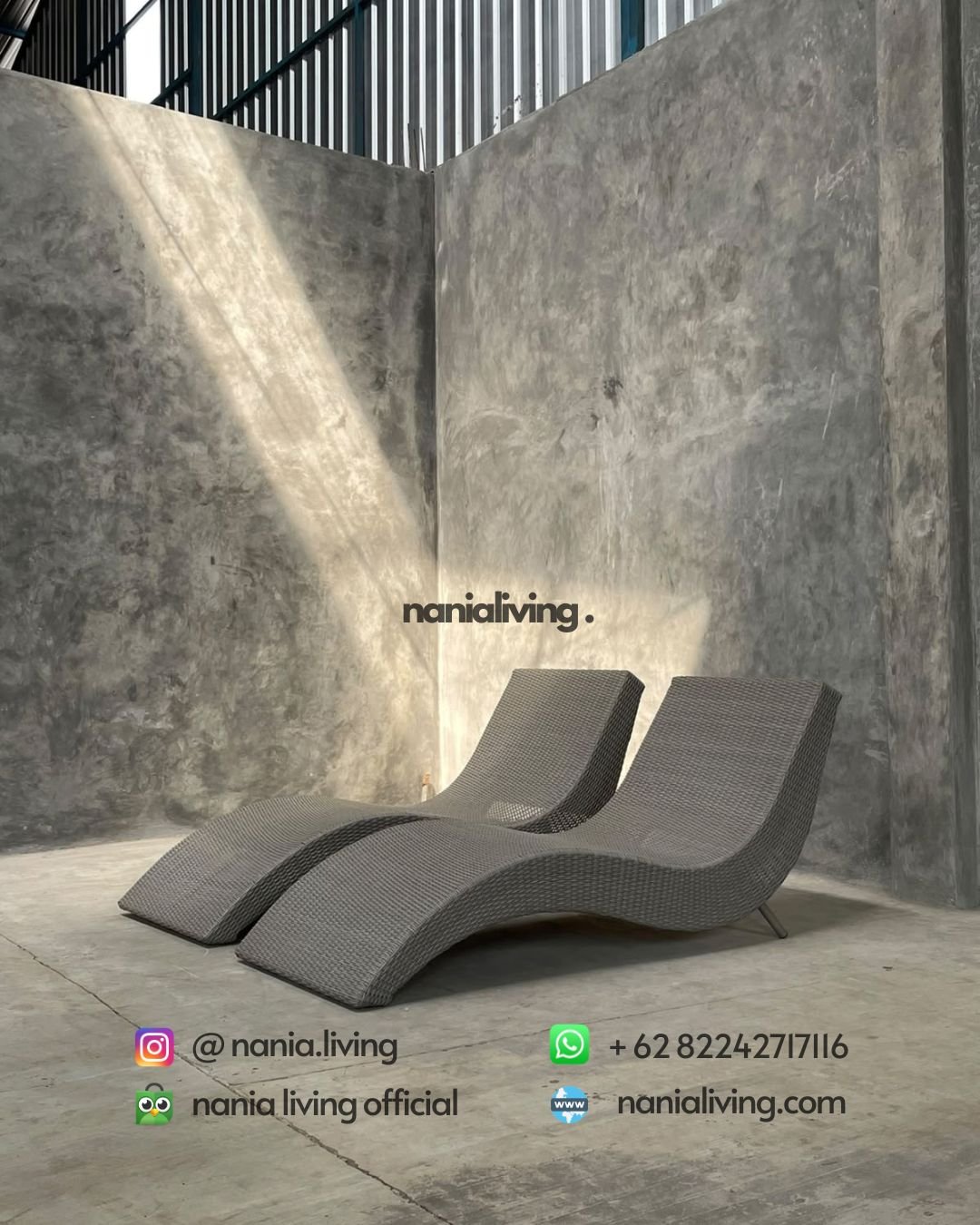 Full Synthetic Rattan Lounger With A Steel Frame (4)