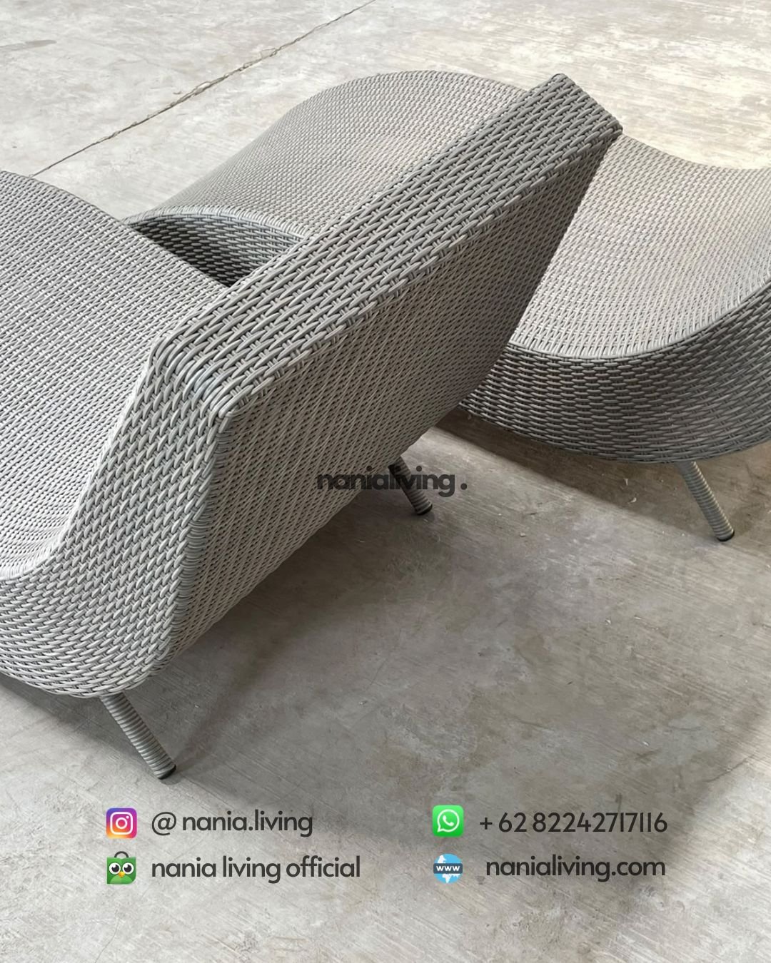 Full Synthetic Rattan Lounger With A Steel Frame (5)