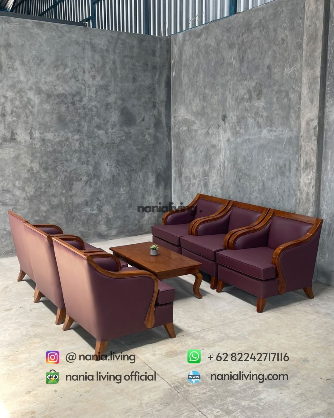 Luxury 4-seater Living Room Sofa Set With 1 Table Chairs (1)
