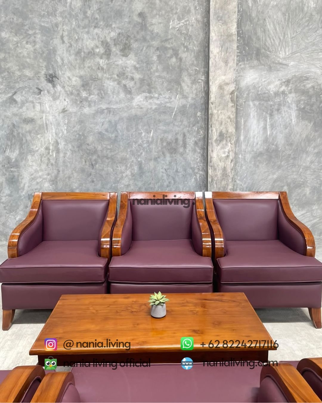 Luxury 4-seater Living Room Sofa Set With 1 Table Chairs (2)