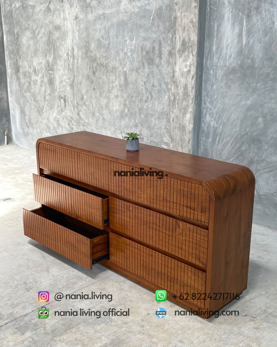 Modern Minimalist Teak Sideboard (4)