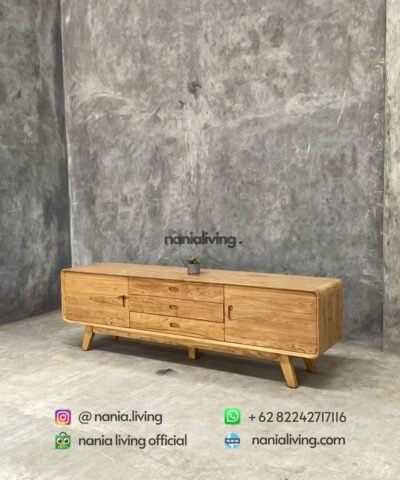 Retro Tv Cabinet Natural Teak
